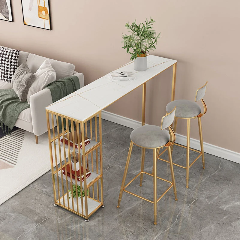 Sgabello da bar e bancone rotondo contemporaneo Sgabello con schienale basso con 4 gambe dorate Clearhalo