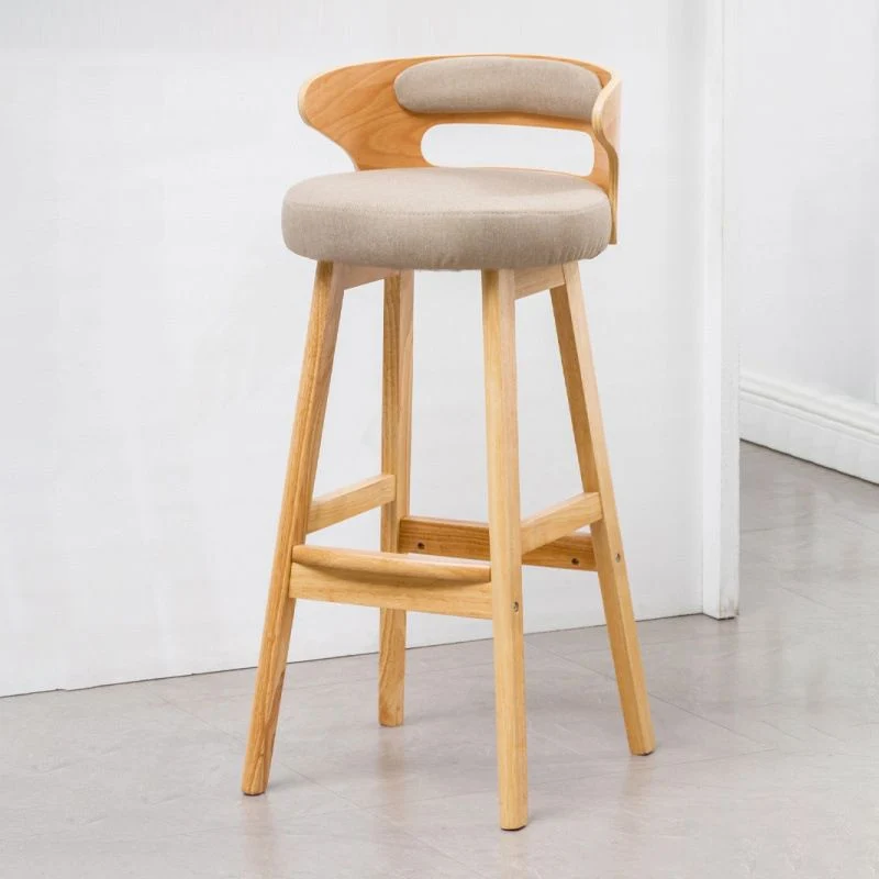 Sgabello da bar e bancone rotondo moderno Sgabello con schienale basso con 4 gambe Clearhalo