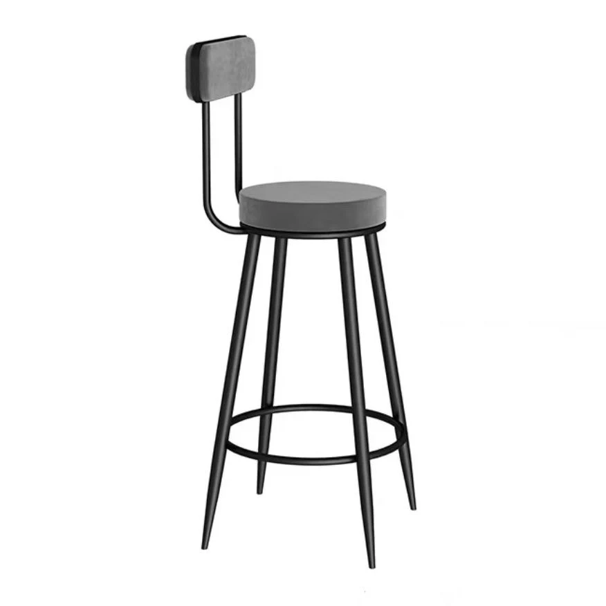 Sgabello da bar e bancone rotondo scandinavo Sgabelli da bar imbottiti per soggiorno Clearhalo