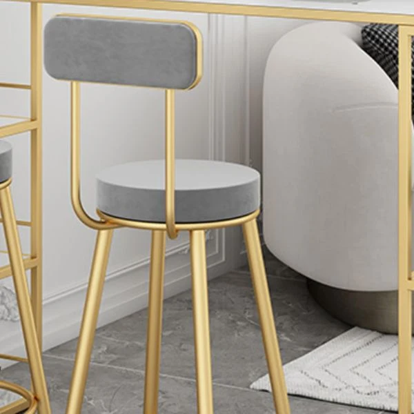 Sgabello da bar e bancone rotondo scandinavo Sgabelli da bar imbottiti per soggiorno Clearhalo