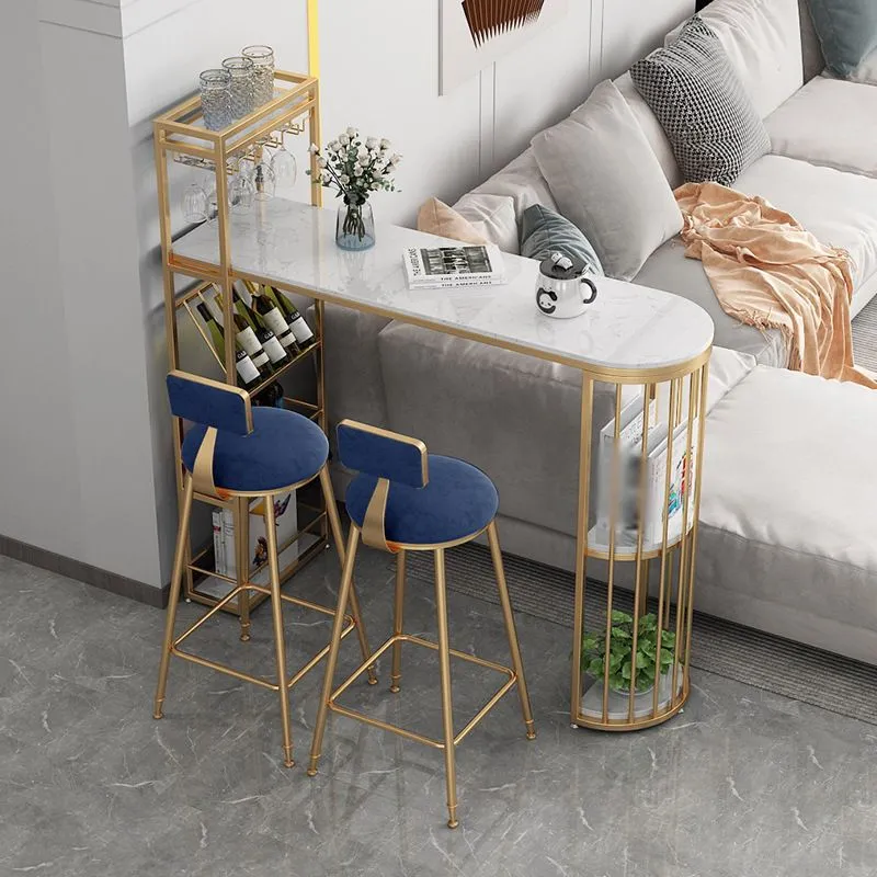 Sgabello da bar e bancone scandinavo Sgabello con schienale basso con 4 gambe oro Clearhalo