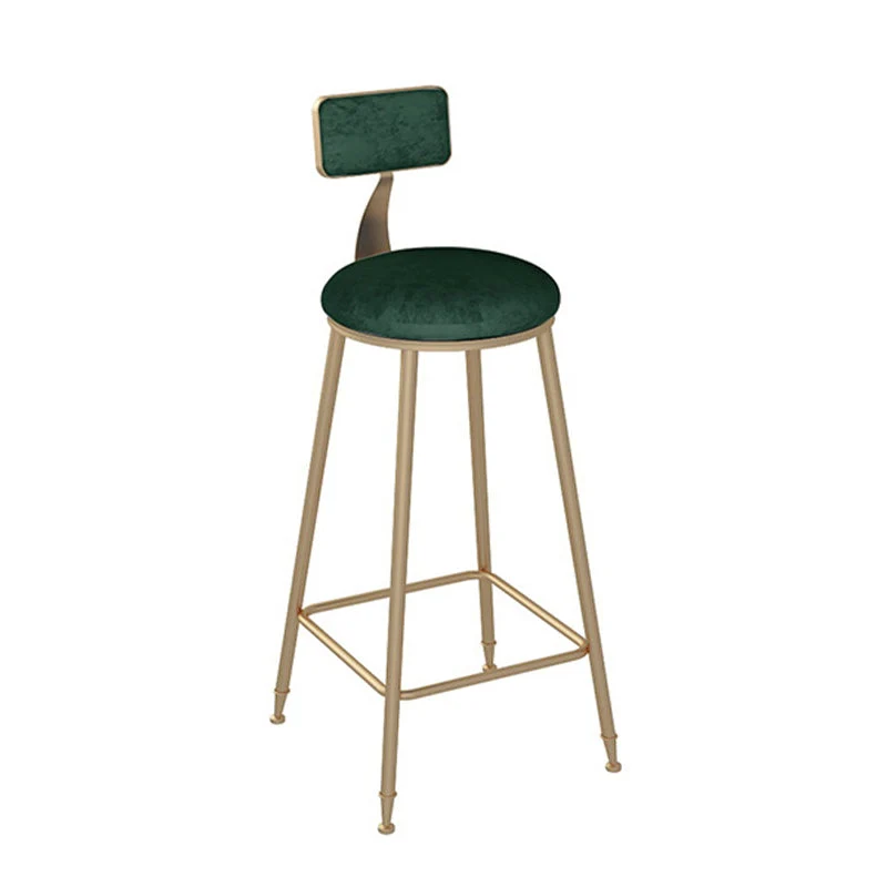 Sgabello da bar e bancone scandinavo Sgabello con schienale basso con 4 gambe oro Clearhalo