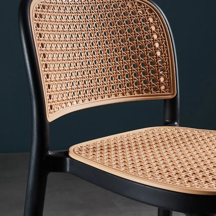 Sgabello da bar con schienale basso, sgabello da bar senza braccioli per interni moderno e contemporaneo plastica Clearhalo