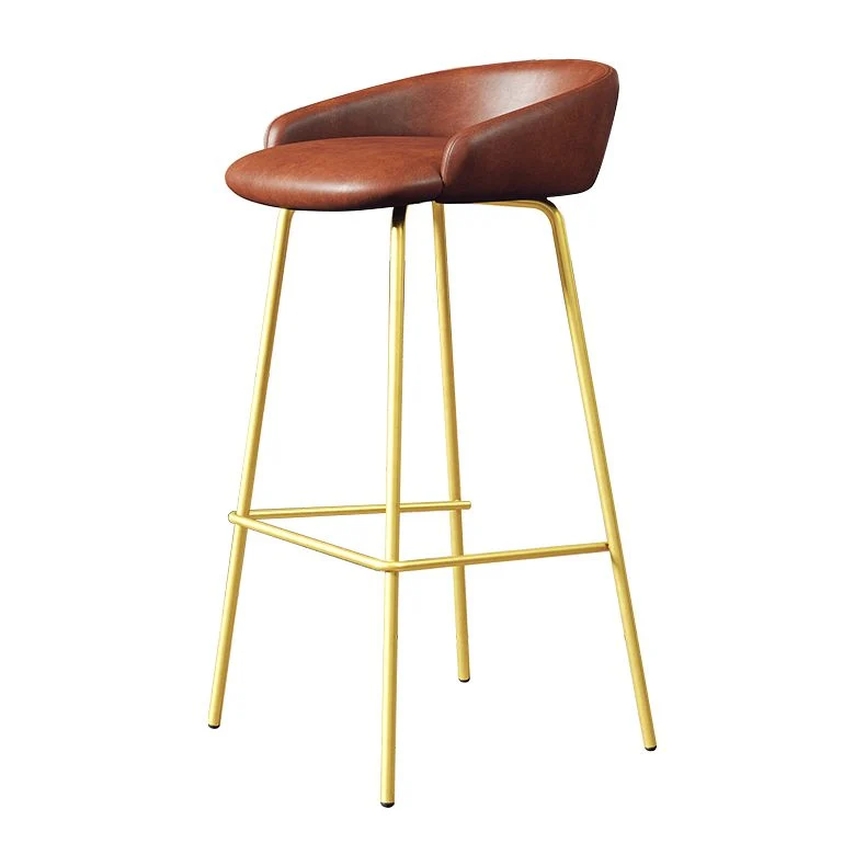 Sgabello da bar con sedile avvolgente ecopelle Sgabelli da bar scandinavi con schienale basso Clearhalo