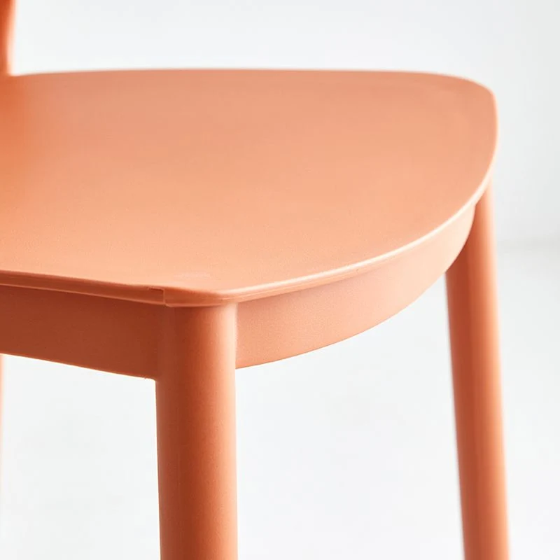 Sgabello da bar con sedili plastica stile nordico, schienale 4 gambe, sgabello da bar colorato (set di 2) Clearhalo