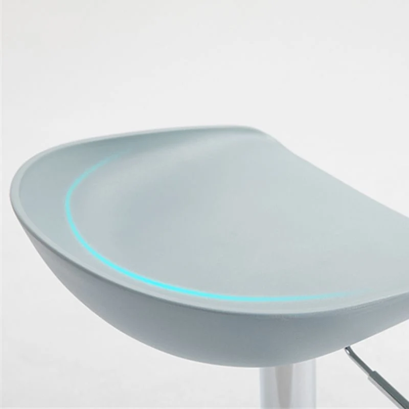 Sgabello da bar con sedili plastica stile industriale Sgabello da bar girevole con gambe metallo per interni Clearhalo