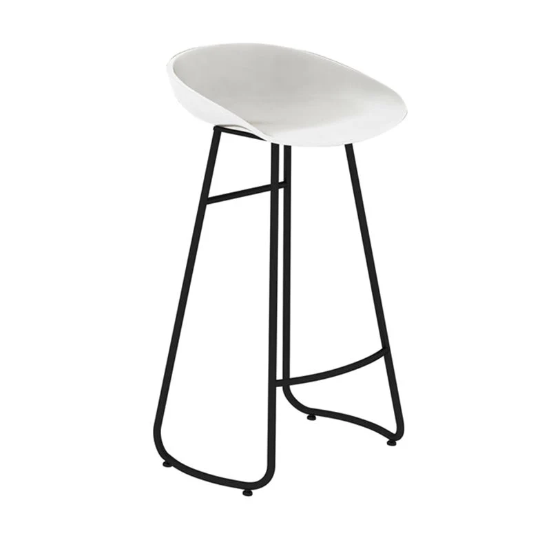 Sgabello da bar ferro con schienale moderno senza braccioli, con sedile acrilico e pedale per bar Clearhalo