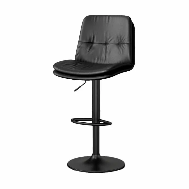 Sgabello da bar girevole pelle da 39,5" H Sgabello alto regolabile nordico per interni Clearhalo