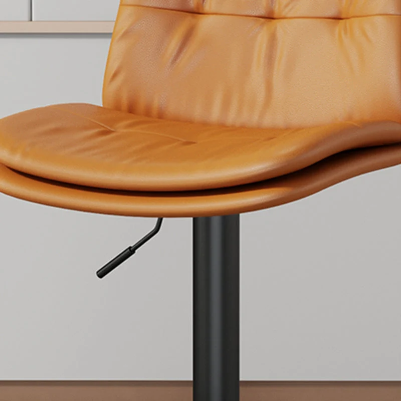 Sgabello da bar girevole pelle da 39,5" H Sgabello alto regolabile nordico per interni Clearhalo