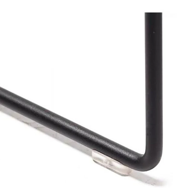 Sgabello da bar imbottito con schienale moderno senza braccioli e base metallo Clearhalo