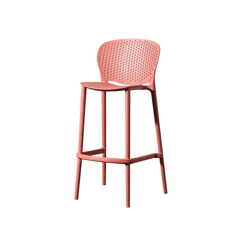 Sgabello da bar impilabile stile moderno da bancone plastica per la casa Clearhalo