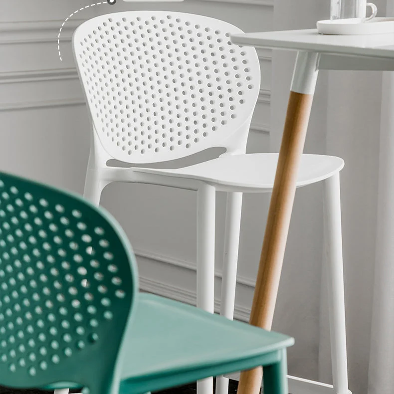 Sgabello da bar impilabile stile moderno da bancone plastica per la casa Clearhalo