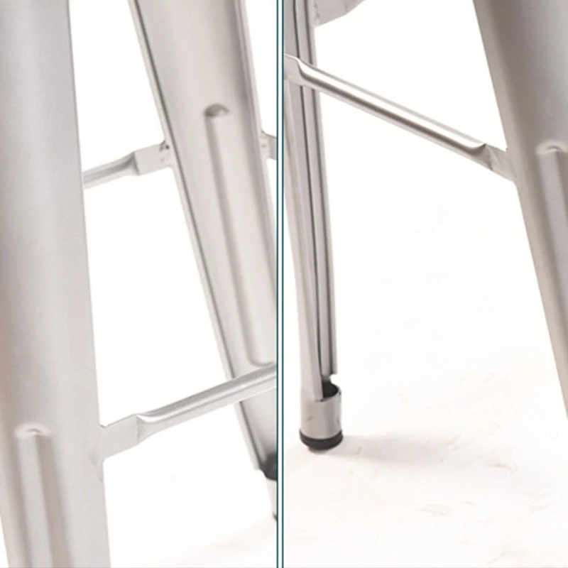 Sgabello da bar industriale ferro con schienale basso 29,5" H Sgabello alto per interni con seduta quadrata Clearhalo