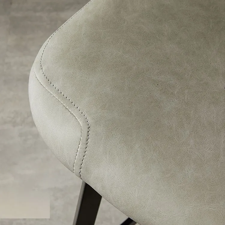Sgabello da bar industriale metallo Sgabello con schienale basso pelle con cuscino Clearhalo