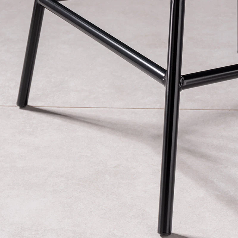 Sgabello da bar industriale Sgabello da bar da bancone pelle PU con gambe metallo Clearhalo