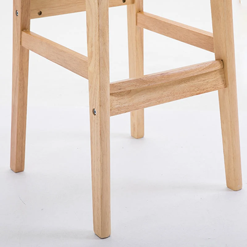 Sgabello da bar industriale Sgabello da bar con seduta quadrata e gambe legno Clearhalo