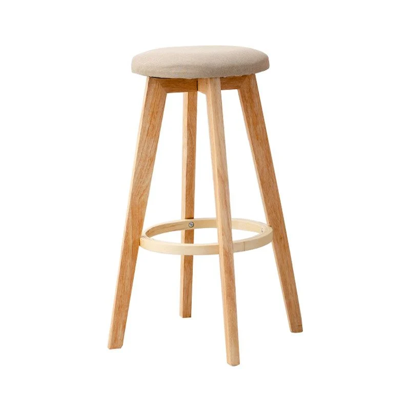 Sgabello da bar legno massello scandinavo con finitura opaca. Sgabello poggiapiedi per ristorante Clearhalo