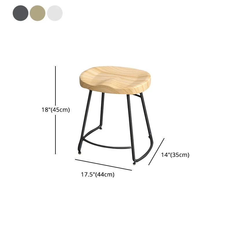 Sgabello da bar metallo stile moderno con poggiapiedi Sgabello da bar per negozio di tè al latte da 30 pollici Clearhalo