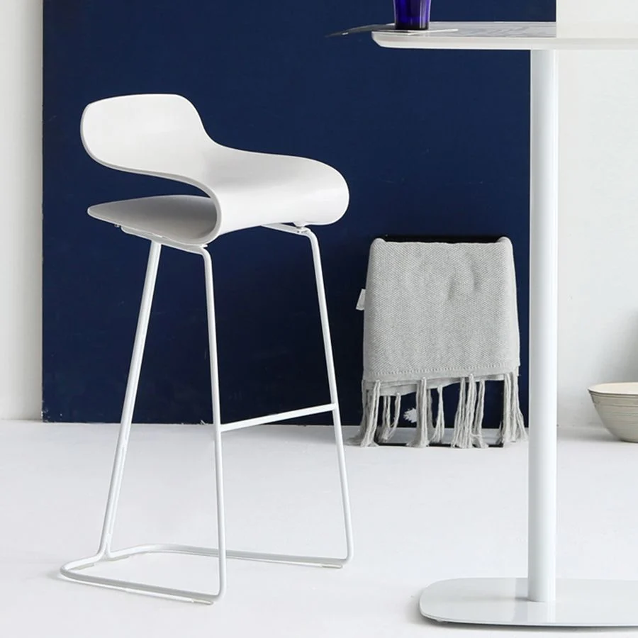 Sgabello da bar metallo stile nordico Sgabello da bar plastica per cucina Clearhalo