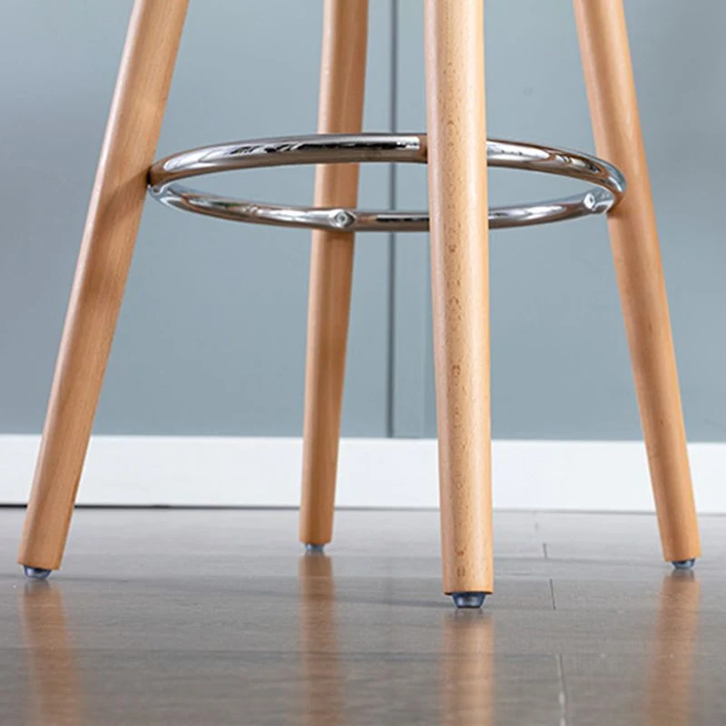 Sgabello da bar minimalista stile nordico con seduta plastica e base 4 gambe, set di 2 Clearhalo