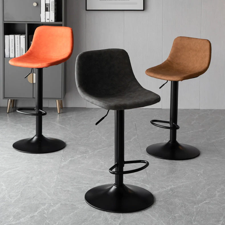 Sgabello da bar moderno con poggiapiedi pelle PU, altezza regolabile Clearhalo