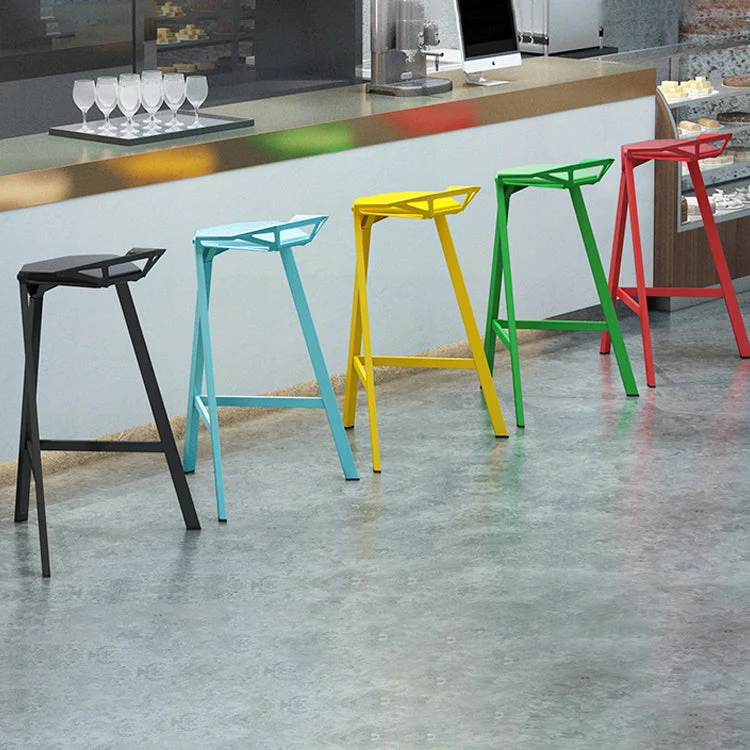 Sgabello da bar moderno con schienale senza braccioli, sgabello da bar da cucina ferro con cuscino pelle Clearhalo