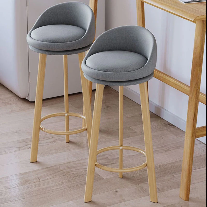 Sgabello da bar moderno con schienale senza braccioli, sgabello da bar cassiere acciaio con cuscino e pedale Clearhalo