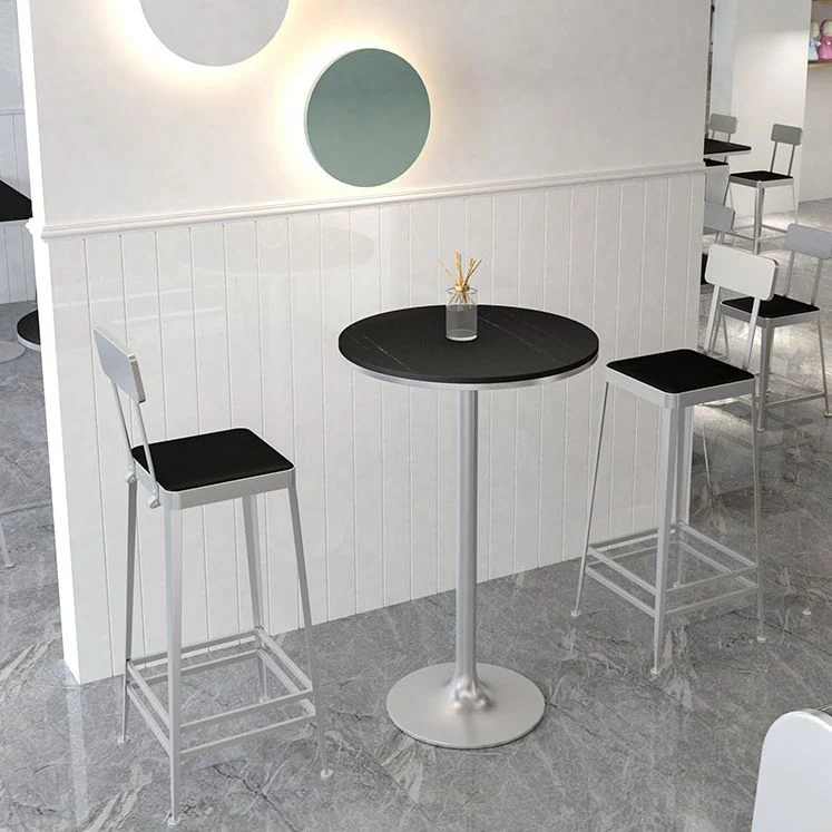 Sgabello da bar moderno ferro da bar con finitura opaca, poggiapiedi Clearhalo