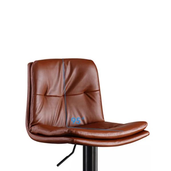 Sgabello da bar moderno girevole e regolabile altezza Sgabello pelle con finitura opaca Clearhalo