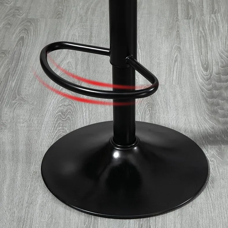 Sgabello da bar moderno girevole sollevabile acciaio per uso domestico con cuscino Clearhalo