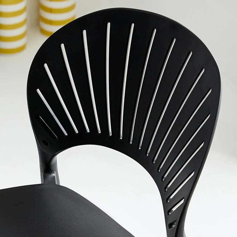 Sgabello da bar moderno impilabile con poggiapiedi Sgabello da bancone rettangolare plastica con schienale basso Clearhalo
