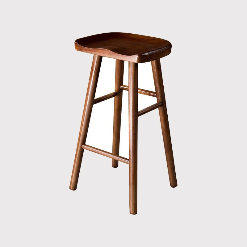 Sgabello da bar moderno legno massello di pino poggiapiedi Sgabello Bristol Clearhalo