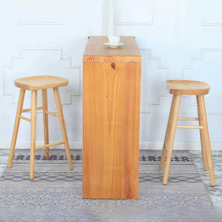 Sgabello da bar moderno legno massello Sgabello da bar per caffetteria con pedale Clearhalo