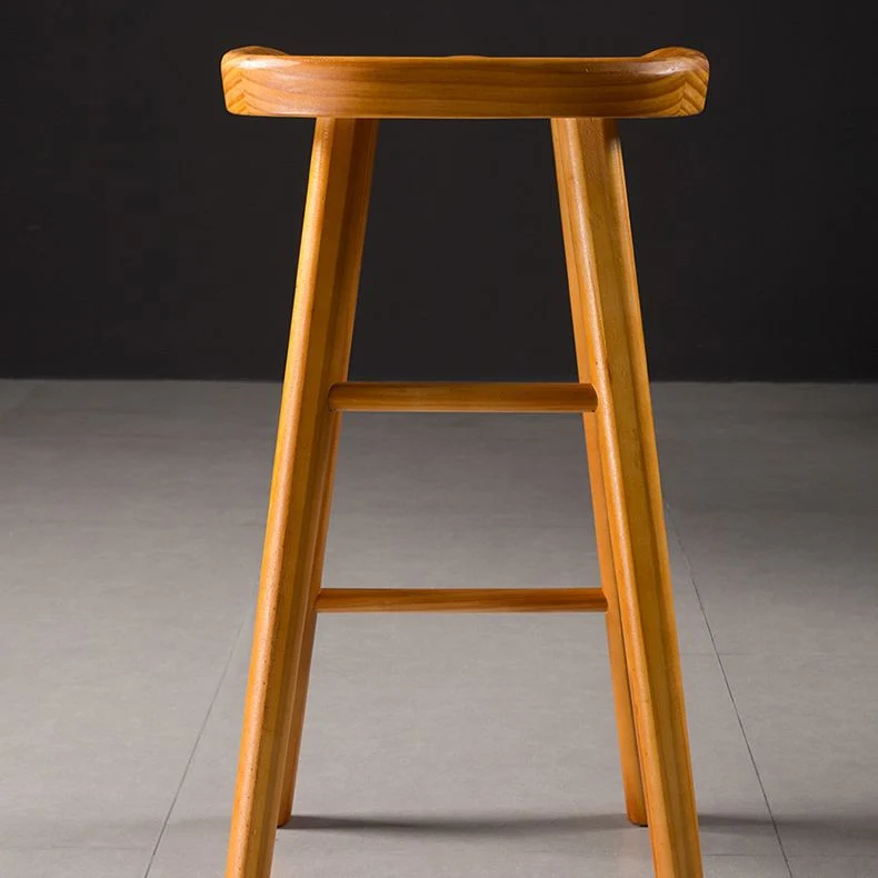 Sgabello da bar moderno legno Sgabello da bancone legno con finitura opaca per interni Clearhalo