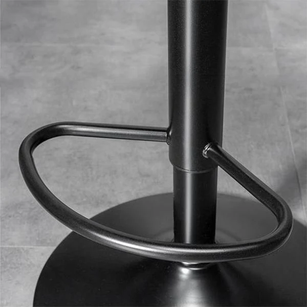 Sgabello da bar moderno metallo, ecopelle, con base nera, per la casa Clearhalo