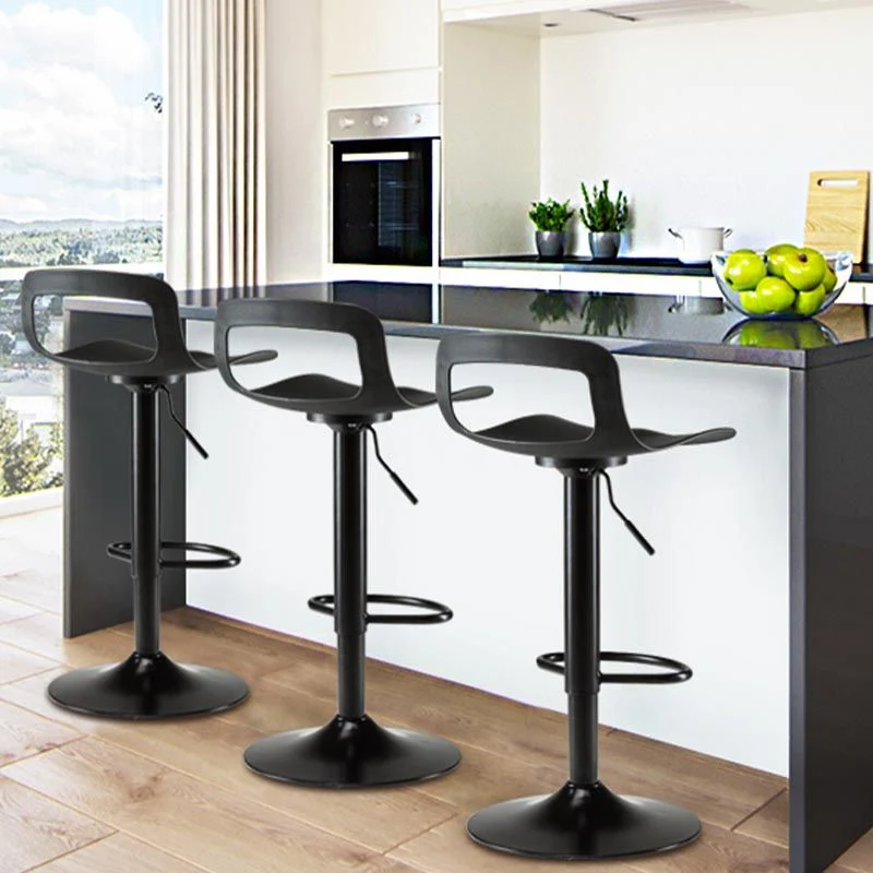 Sgabello da bar moderno regolabile altezza metallo per la casa Clearhalo