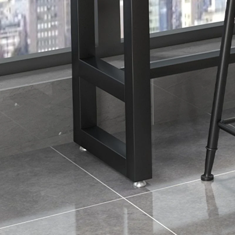 Sgabello da bar moderno rettangolare legno massello per soggiorno Clearhalo