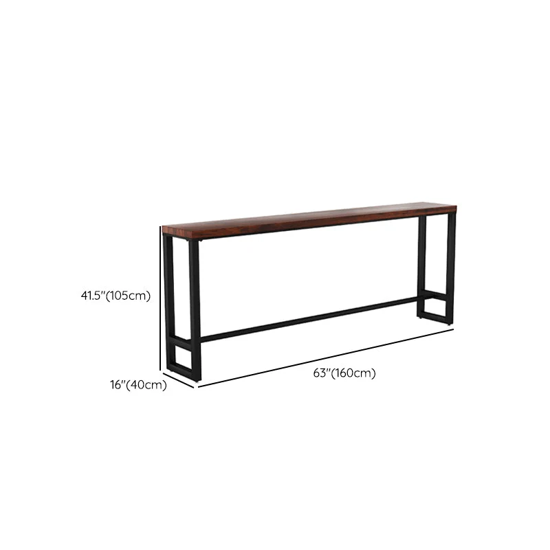 Sgabello da bar moderno rettangolare legno massello per soggiorno Clearhalo