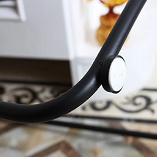 Sgabello da bar moderno senza schienale, senza braccioli, per cassiere, ferro, con sedile e pedale legno Clearhalo