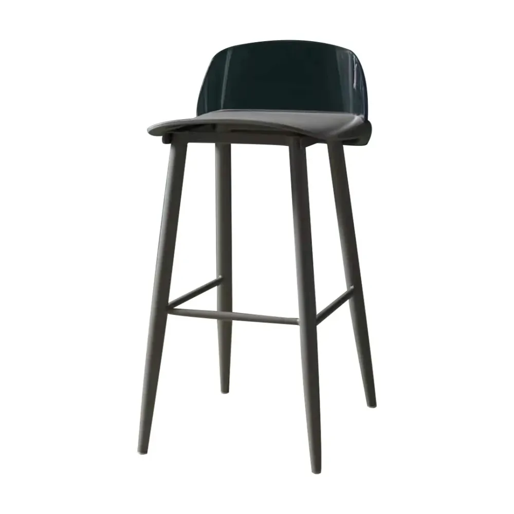 Sgabello da bar moderno Sgabello da bar da bancone plastica con gambe plastica Clearhalo