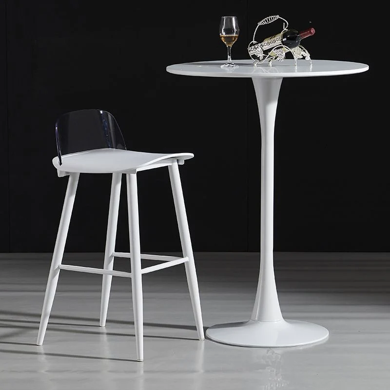 Sgabello da bar moderno Sgabello da bar da bancone plastica con gambe plastica Clearhalo