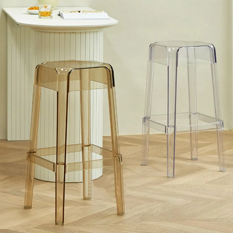 Sgabello da bar moderno Sgabello da bar da bancone plastica per ristorante Clearhalo
