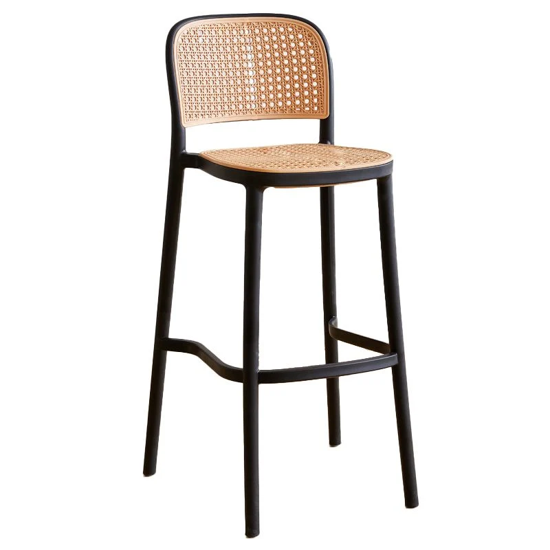 Sgabello da bar moderno Sgabello da bar da bancone plastica con gambe plastica per cucina Clearhalo