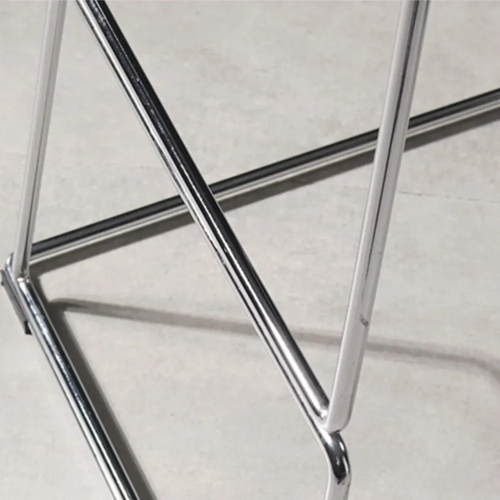 Sgabello da bar moderno Sgabello da bar da bancone plastica con gambe metallo per cucina Clearhalo