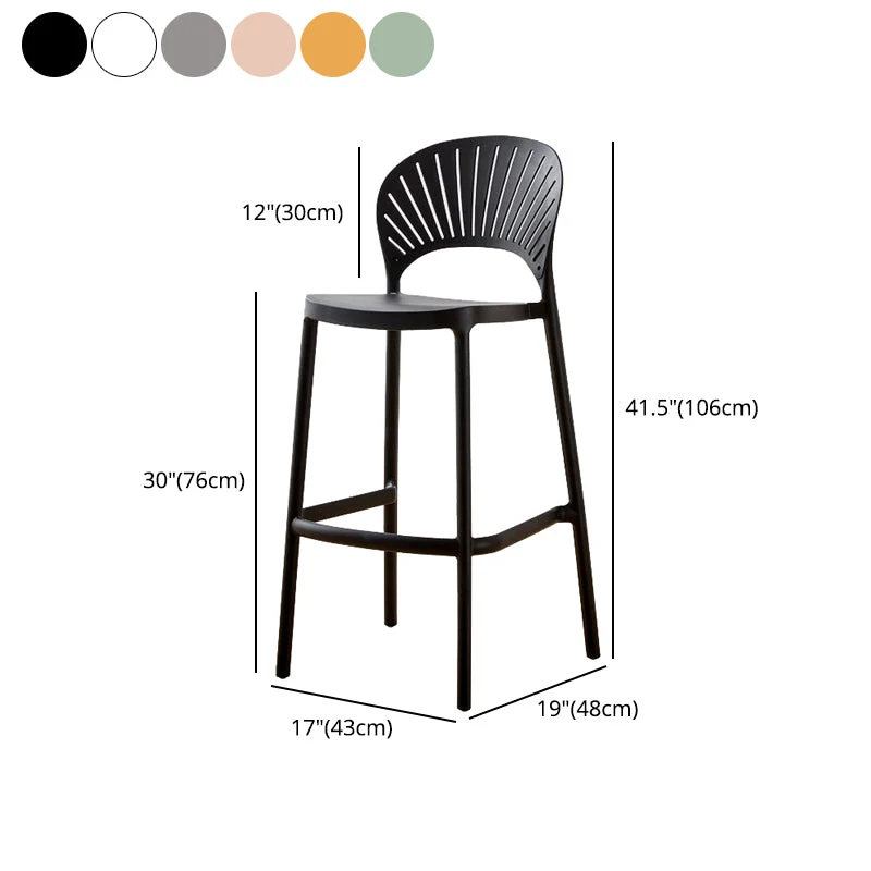 Sgabello da bar moderno Sgabello da bar plastica con gambe plastica per cucina Clearhalo