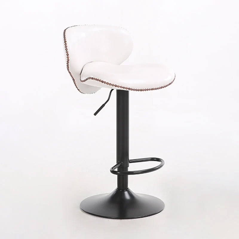 Sgabello da bar moderno sollevabile Sgabello da bancone pelle PU con gambe metallo per Bristol Clearhalo