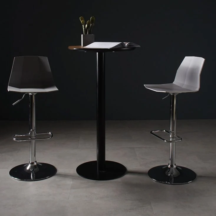 Sgabello da bar moderno sollevabile Sgabello da bar plastica con gambe metallo Clearhalo