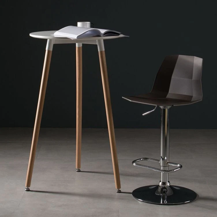 Sgabello da bar moderno sollevabile Sgabello da bar plastica con gambe metallo Clearhalo