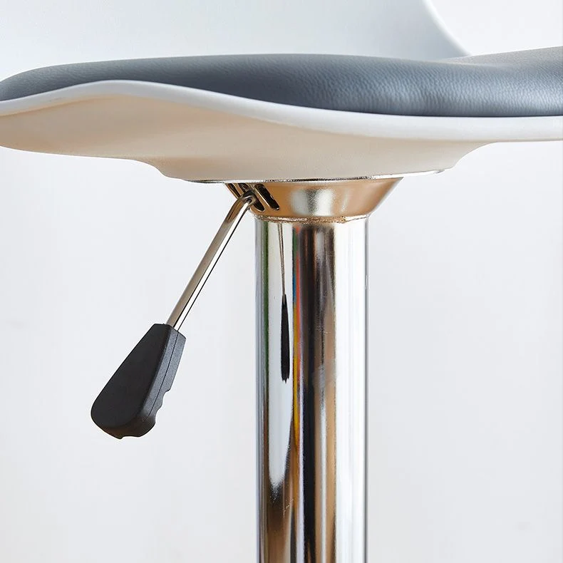 Sgabello da bar moderno sollevabile Sgabello da bar plastica con gambe metallo Clearhalo