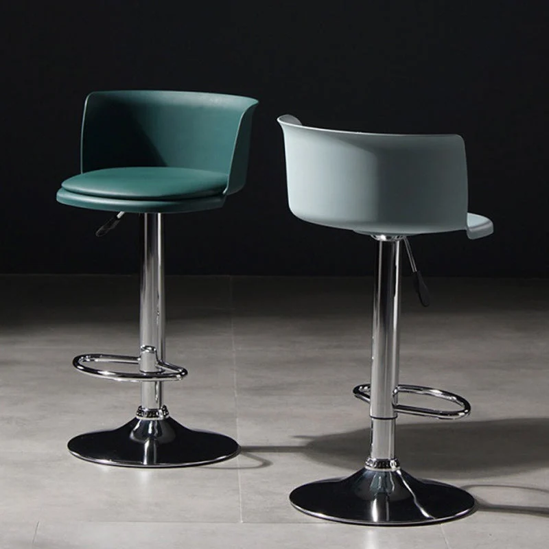 Sgabello da bar moderno sollevabile Sgabello da bar da bancone metallo con gambe metallo Clearhalo